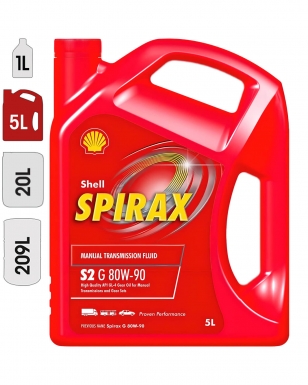 Huile Transmission SHELL SPIRAX S2 G 80W90 5L