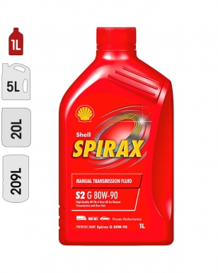 Huile Transmission SHELL SPIRAX S2 G 80W90 1L