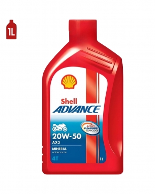 Huile Moto SHELL ADVANCE 4T AX3 20W50 1L