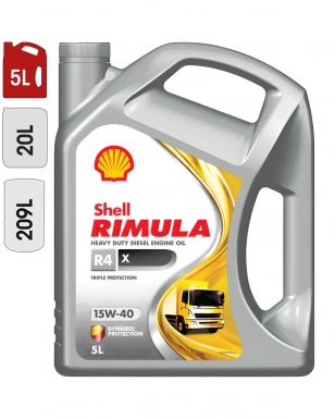 Huile Moteur SHELL Rimula R4 X 15W40 5L