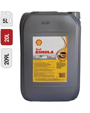 Huile Moteur SHELL RIMULA R4 X 15W40 20L