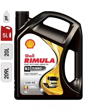 Huile Moteur SHELL RIMULA R3 TURBO 15W40 5L