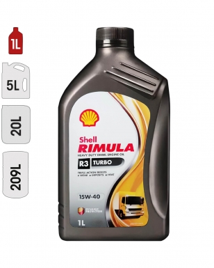 Huile Moteur SHELL RIMULA R3 TURBO 15W40 1L
