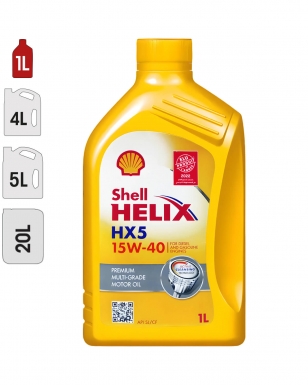 Huile Moteur SHELL HELIX HX5 15W40 1L