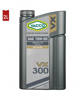Huile Moteur YACCO VX 300 15W50 2L