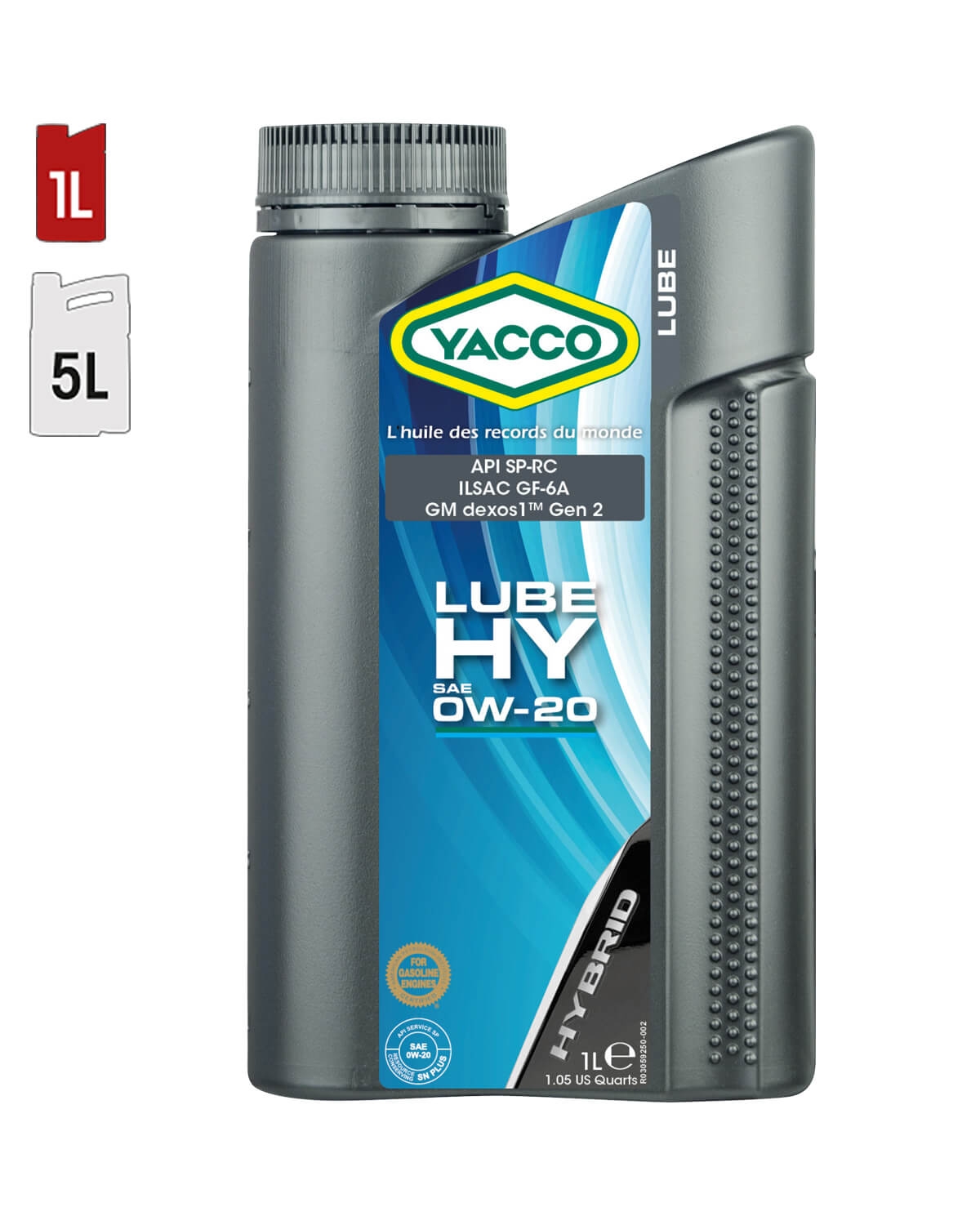 Huile Moteur YACCO LUBE HY 0W20 C5 HYBRID 1L