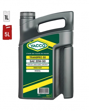 Huile Moteur YACCO TRANSPRO 50 20W50 5L