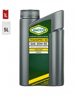 Huile Moteur YACCO TRANSPRO 50 20W50 1L