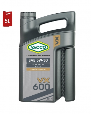 Huile Moteur YACCO VX 600 5W30 5L