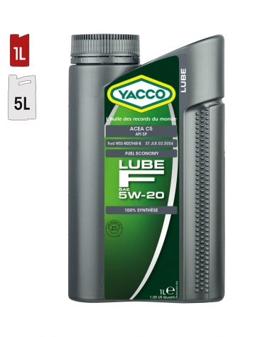 Huile Moteur YACCO LUBE F 5W20 C5 1L