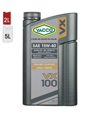 Huile Moteur YACCO VX 100 15W40 2L