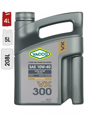 Huile Moteur YACCO VX 300 10W40 4L