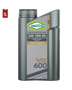 Huile Moteur YACCO VX 600 10W30 1L