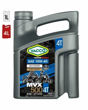 Huile Moteur YACCO MVX 500 4T 10W40 4L