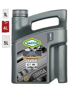 Huile Moteur YACCO LUBE GDI 5W30 4L